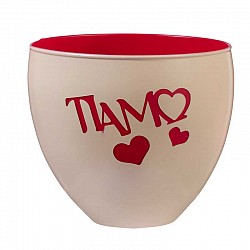 90 PANNA SCURO VASO MEZZA O D 17 H 14 INDUS