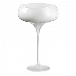 01 BIANCO COPPA CON STELO LUNGO D. 28 H 40 CM ANTILIA