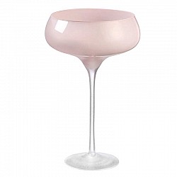 93 ROSA CHIARO COPPA CON STELO LUNGO D. 28 H 40 CM ANTILIA