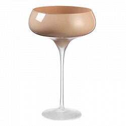 146 BISCOTTO CHIARO COPPA CON STELO LUNGO D. 31 H. 70 CM ANT