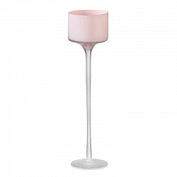 93 ROSA CHIARO COPPA CILINDRICA CON STELO D. 9 H. 20 ANTILIA