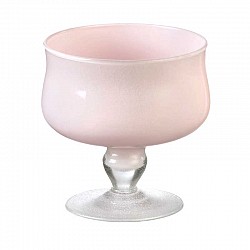 93 ROSA CHIARO COPPA CON GAMBO H 16 CM D.17 CM ANTILIA