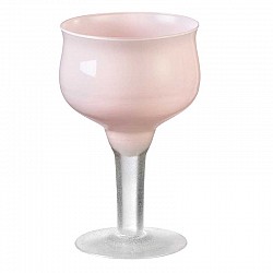 93 ROSA CHIARO COPPA CON GAMBO H 24 CM D. 16 CM ANTILIA