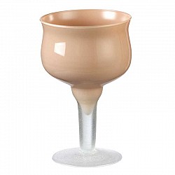 146 BISCOTTO CHIARO COPPA CON GAMBO H 27 CM D. 20  CM ANTILI