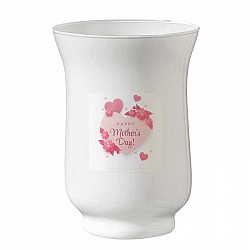 01 BIANCO PORTA FIORI H. 15 CM D. 11 CM ORIONE