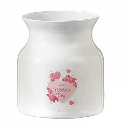 01 BIANCO VASO CONTENITORE D 11.5 H 12.5 ORIONE
