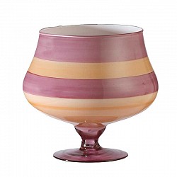 AMARANTO/ARANCIONE VASO CONO C/PIEDE D 16 H 17 CARENA