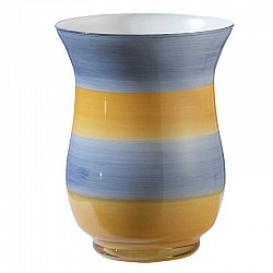 BLU INDACO/AMBRA SCURO VASO BOB D. 14 H. 18 CARENA