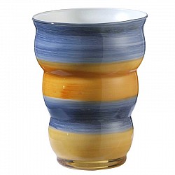 BLU INDACO/AMBRA SCURO VASO ONDA D. 14 H. 18 CARENA