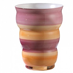 AMARANTO/ARANCIONE VASO ONDA D. 14 H. 18 CARENA