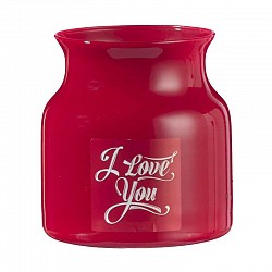 04 ROSSO VASO CONTENITORE D 11.5 H 12.5 LIBRA