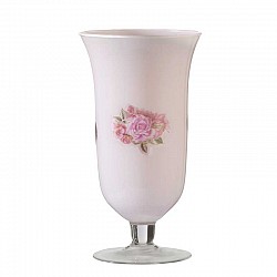 09 ROSA VASO CON PIEDE D 12.6 H 23 AURIGA