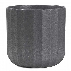 53 GRIGIO SCURO GOFFRANTE CASPO CHIARA CERAMICA  D.18.5 H.