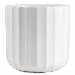 01 BIANCO GOFFRANTE CASPO CHIARA CERAMICA  D.20.5 H. 20 CM.