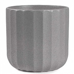 03 GRIGIO GOFFRANTE CASPO CHIARA CERAMICA  D.20.5 H. 20 CM.