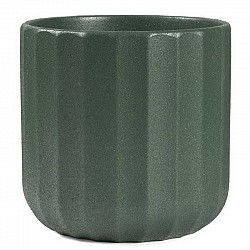 78 VERDE SCURO GOFFRANTE CASPO CHIARA CERAMICA  D.20.5 H. 2
