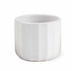 01 BIANCO GOFFRANTE CASPO CHIARA CERAMICA  D.7 H. 6.5 CM IN