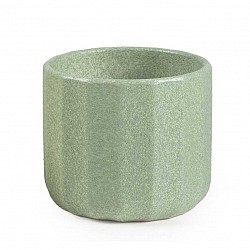 28 VERDE SALVIA GOFFRANTE CASPO CHIARA CERAMICA  D.7 H. 6.5