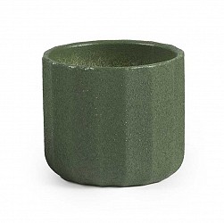 94 VERDE MILITARE GOFFRANTE CASPO CHIARA CERAMICA  D.7 H. 6