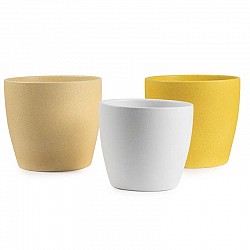 BIANCO-GIALLO LIMONE-CREMA GOFFRANTE CASPO GINEVRA CERAMICA