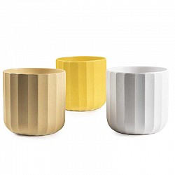 BIANCO-GIALLO LIMONE-CREMA GOFFRANTE CASPO CHIARA CERAMICA
