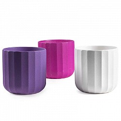 BIANCO-CICLAMINO-FUCSIA GOFFRANTE CASPO CHIARA CERAMICA D.1