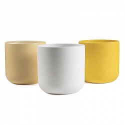 2 BIANCO-GIALLO LIMONE-CREMA GOFFRANTE CASPO ANDREA CERAMIC