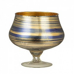 13 BLU VASO CONO C/PIEDE D 16 H 17 UNAKITE