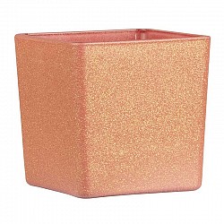 71 ROSA SCURO VASO QUADRATO 8X8X8 BERILLO