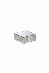 SPK QUADRATO CON BORDO IN STRASS L.15 X 15 H 6
