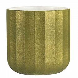 26 VERDE OLIVA CASPO CHIARA CERAMICA  D.13.5 H.12.6 CM INT.
