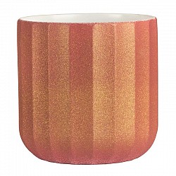40 ROSA POLVERE VASO TERRACOTTA EST.D.28 H. 23 CM INT.DM.26