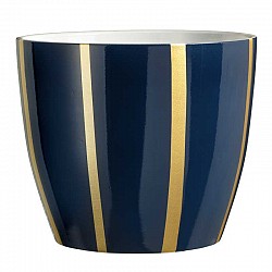 35 BLU NOTTE BIANCO VASO TERRACOTTA EST.D.20 H.18 CM INT.D19