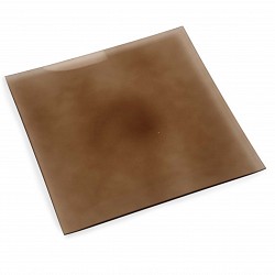 TORTORA SCURO PIATTO QUADRATO CM. 15X15X15  LUSTRATO
