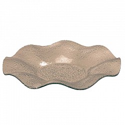 TORTORA SCURO CENTROTAVOLA ONDULATO DM. 28 CM. LUSTRATO