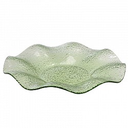 VERDE MELA CENTROTAVOLA ONDULATO DM. 28 CM. LUSTRATO