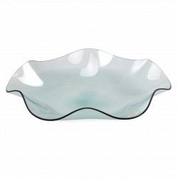 CELESTE POLVERE CENTROTAVOLA ONDULATO DM. 24.5 CM LUSTRATO