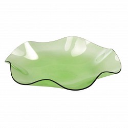 VERDE MELA CENTROTAVOLA ONDULATO DM. 34 CM.LUSTRATO
