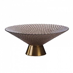 TORTORA SCURO CENTROTAVOLA  DM.27.8 CM. 11.2 CM LUSTRATO