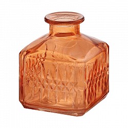 ARANCIO CHIARO BOTTIGLIA QUADRATA L. 9X9 H. 11 CM LUSTRATO