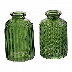 VERDE BOTTIGLIA BOTTIGLIE MIX IN 2 DESIGN D. 6 H. 10 CM LUST