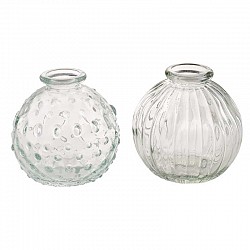 BOTTIGLIE TONDE MIX IN 2 DESIGN D. 8.5 H. 8.2 CM