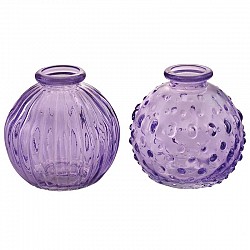 GLICINE BOTTIGLIE TONDE MIX IN 2 DESIGN D. 8.5 H. 8.2 CM LUS