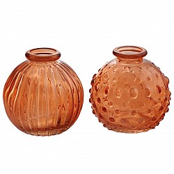 ARANCIO CHIARO BOTTIGLIE TONDE MIX IN 2 DESIGN D. 8.5 H. 8.2