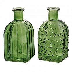 VERDE BOTTIGLIA BOTTIGLIE MIX IN 2 DESIGN D. 6.5 H. 14 CM LU