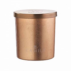 CAND.140GR D.7.5 H.8 CM FOGLIA RAME FRAG. AMARETTO