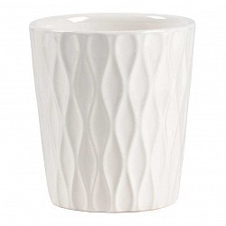 BIANCO VASO TERRACOTTA EST.D.13 H 14 CM
