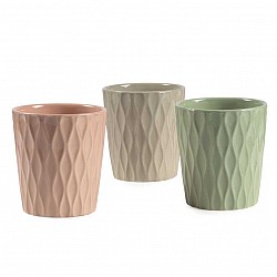 TORTORA-VERDE SALVIA-CIPRIA VASO TERRACOTTA EST.D.13 H. 14 C
