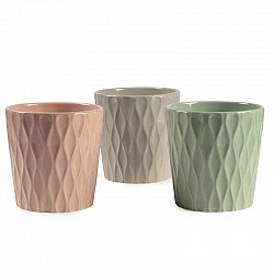 TORTORA-VERDE SALVIA-CIPRIA VASO TERRACOTTA EST.D.15.8 H 16