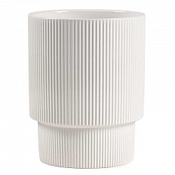 BIANCO VASO TERRACOTTA EST.D.16 H 20 CM